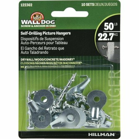 Hillman 10Pk Wall Dog Hanger 122362